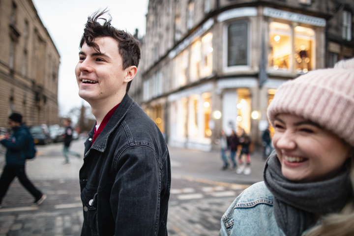 A couple on a date playing Treasure Hunt Bath