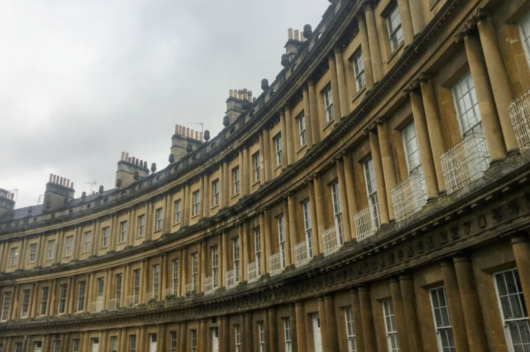 The fronts of some of the Georgian terrace houses in The Circus